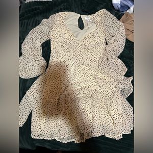 cream with brown dots